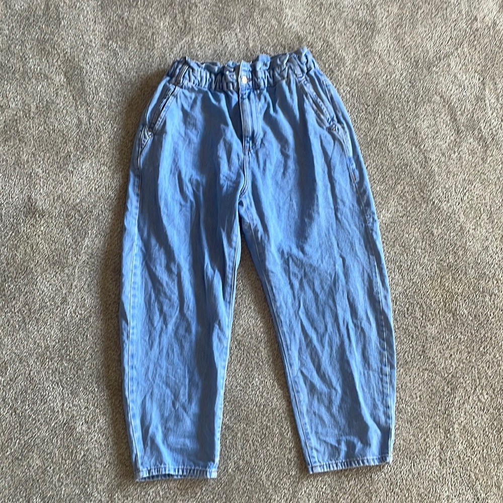 Elastic Waist Mom Jeans
